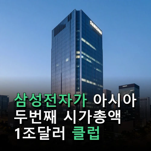 삼성전자가 아시아에서 두번째로 ‘시가총액 1조달러 클럽’