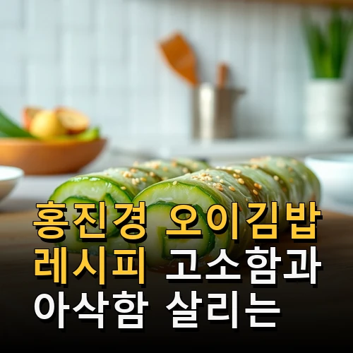 홍진경 오이김밥 레시피