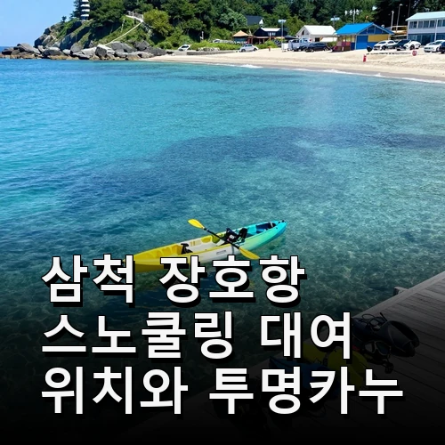 삼척 장호항 스노쿨링 대여 투명카누