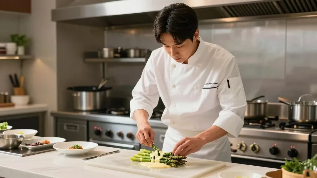 손종원 셰프 아스파라거스 요리 벨루테소스 만드는 절차 이미지